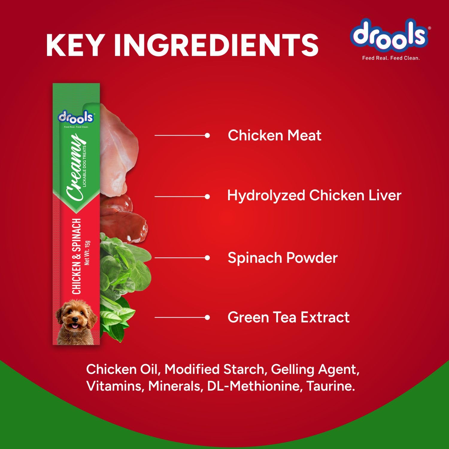 Drools Chicken & Spinach Creamy Dog Treats