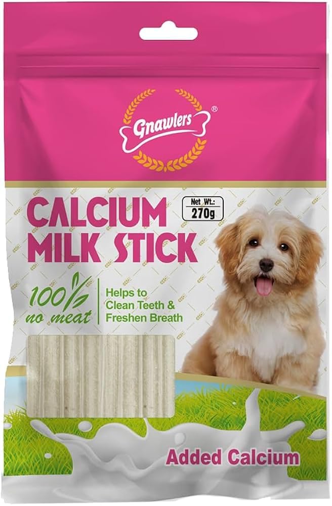 Gnawlers Calcium Milk Stick Dog Treat