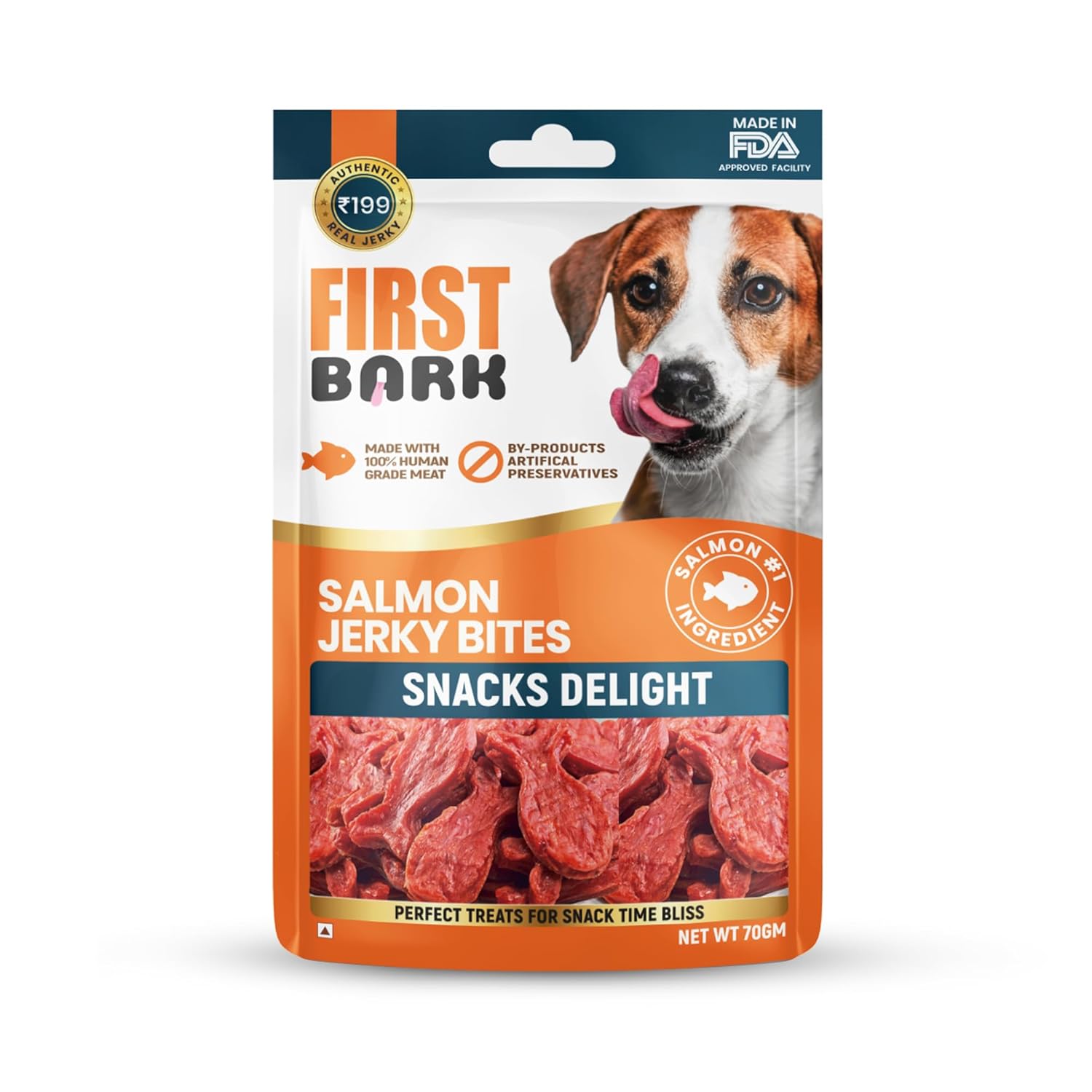 First Bark Salmon Jerky Bites Dog Treat