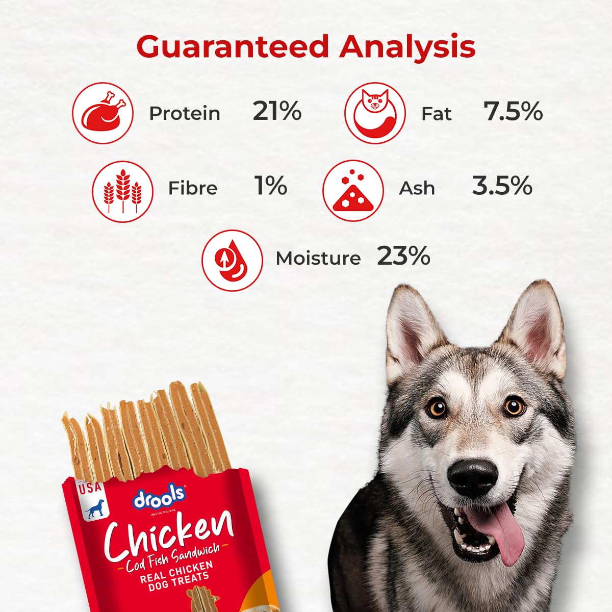 Drools Cod Fish Sandwich Dog Treats