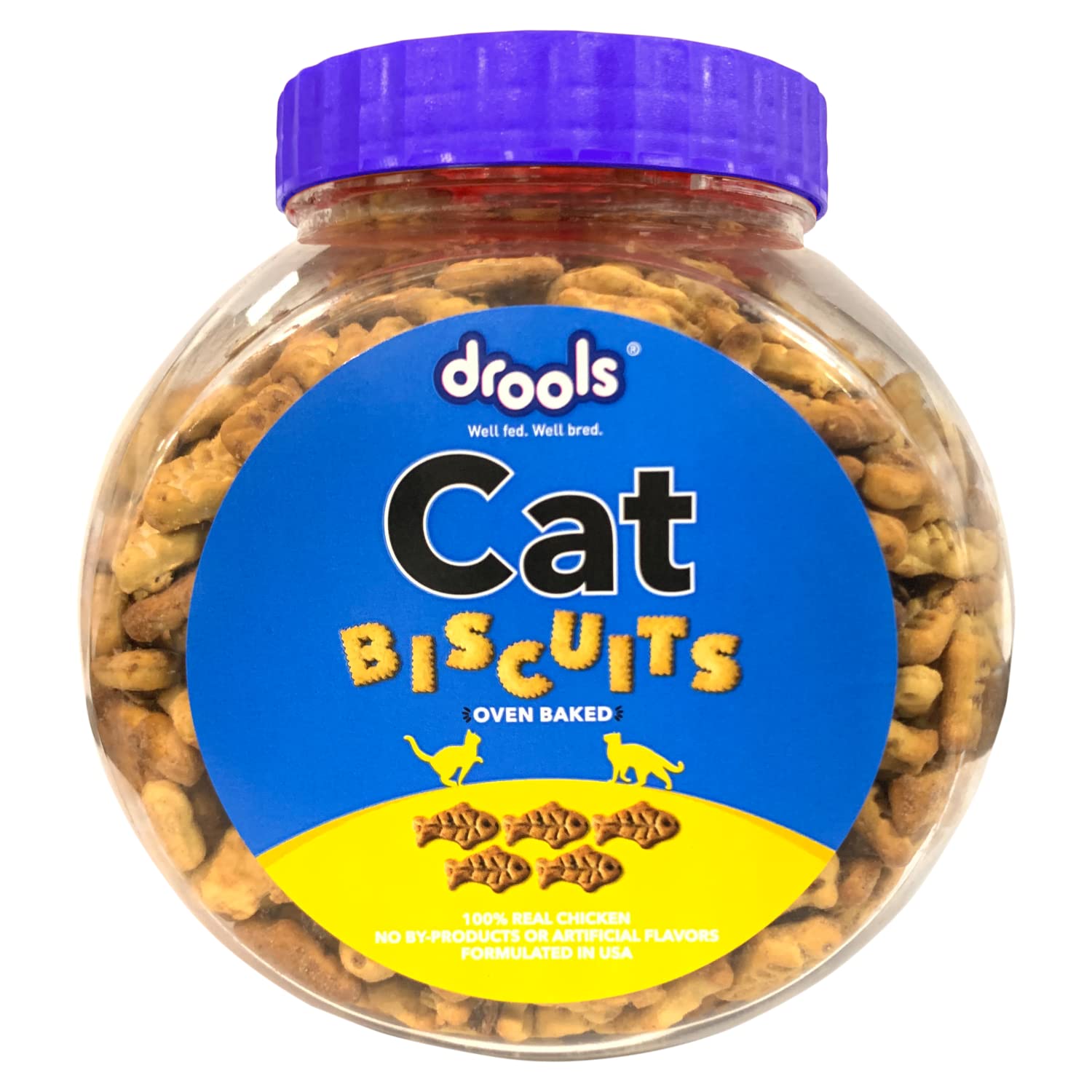 Drools Adult Cat Treat Biscuits 400g Jar