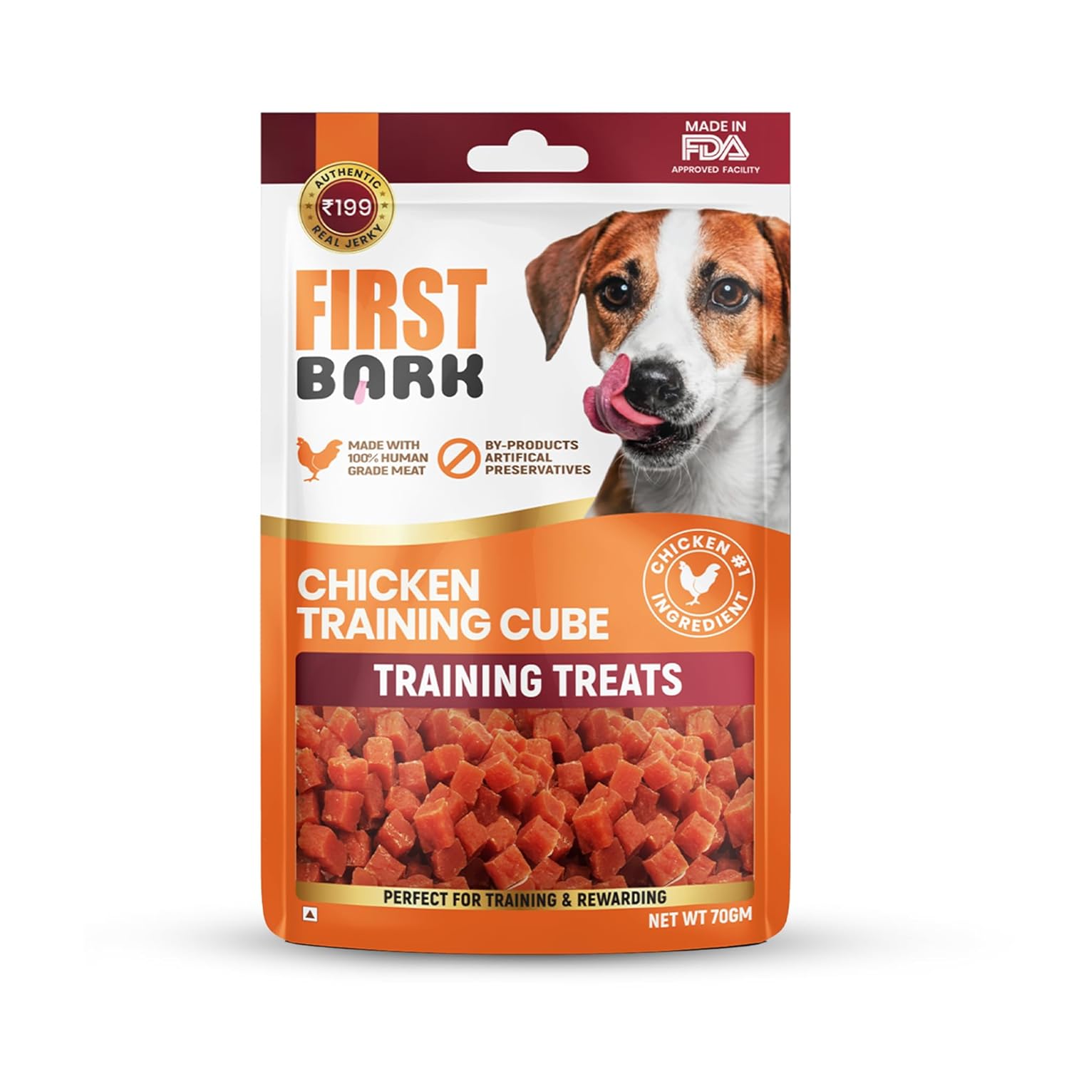 First Bark Chicken Training Cubes Dog Treat