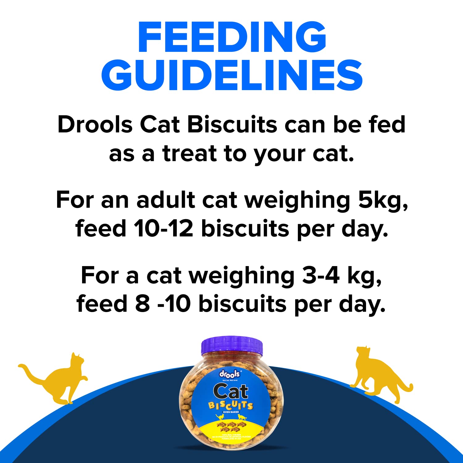 Drools Adult Cat Treat Biscuits 400g Jar