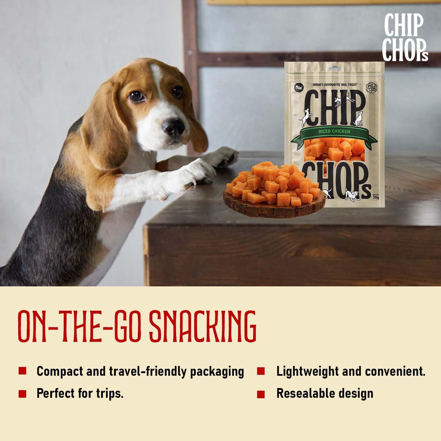 Chip Chops Diced Chicken Dog Treats