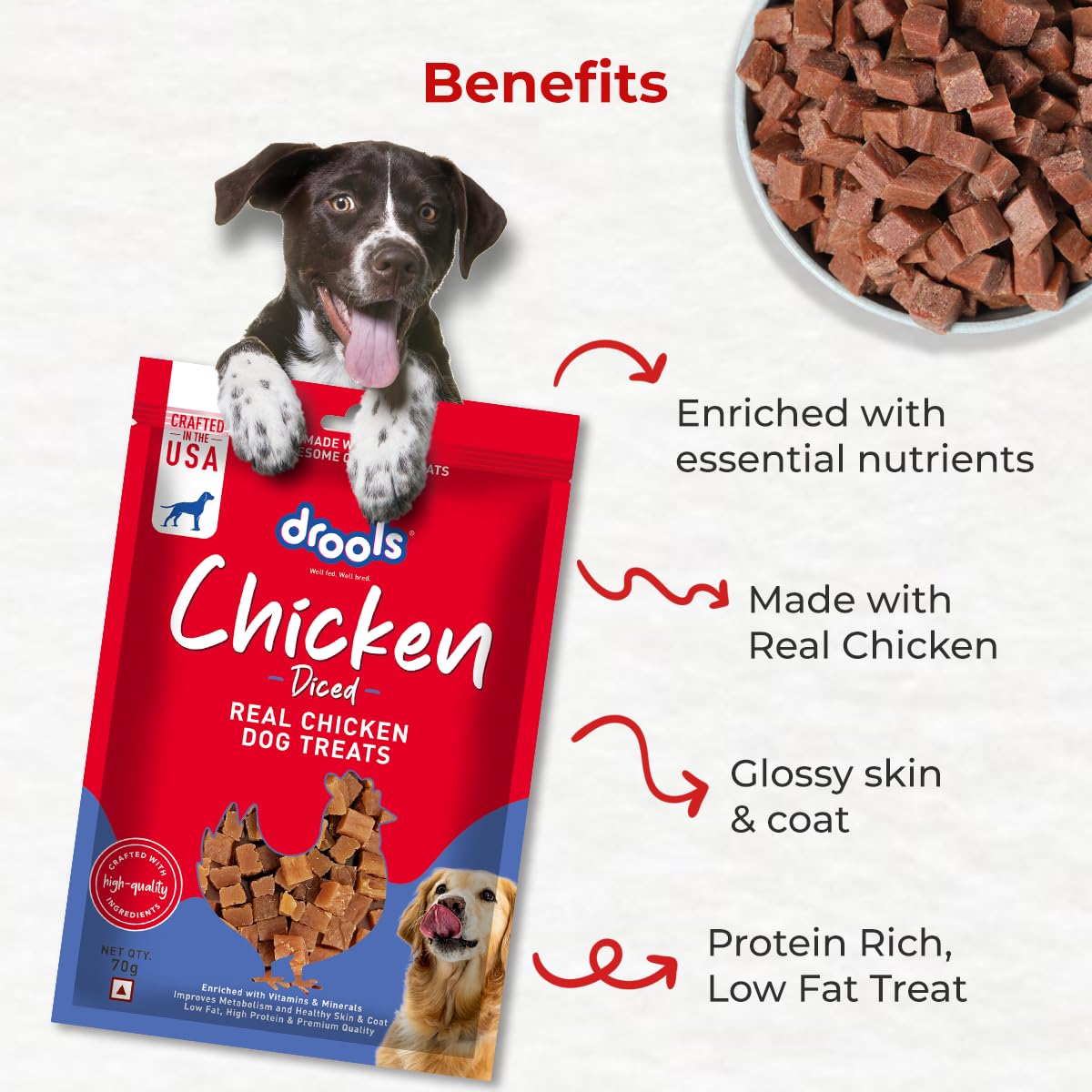 Drools Chicken Diced Puppy & Dog Treat