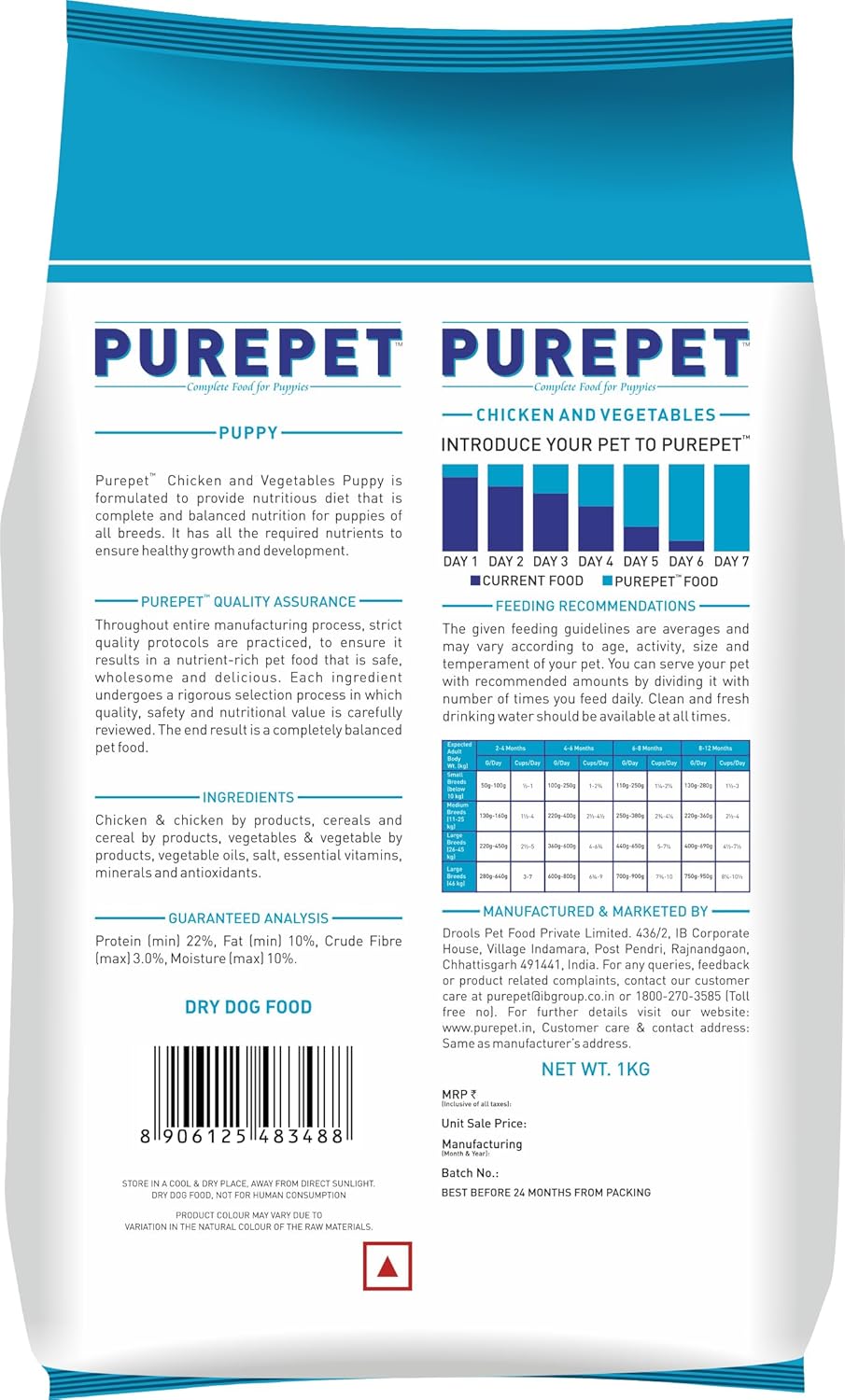 PUREPET Chicken & Vegetables Dry Food For Puppy