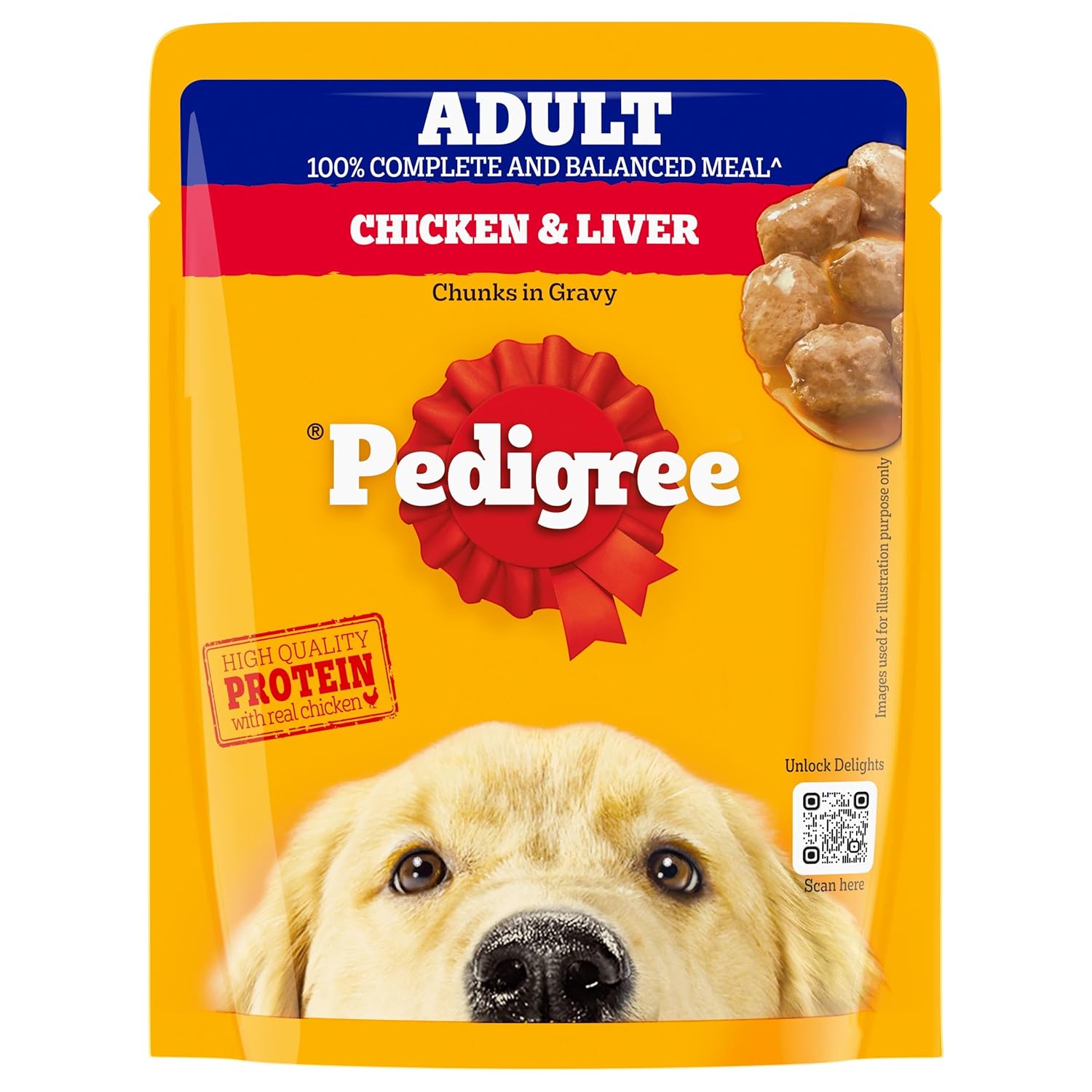 Pedigree Chicken & Liver Chunks in Gravy Adult Wet Dog Food