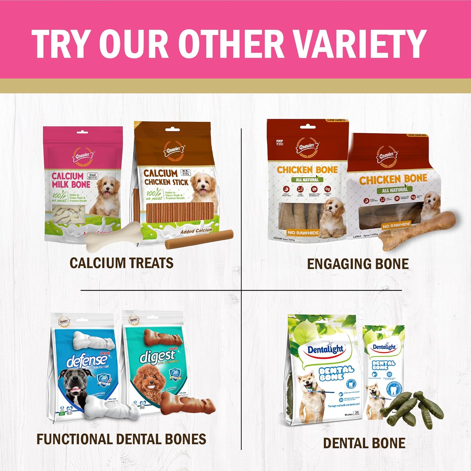 Gnawlers Calcium Chicken Stick Dog Treat